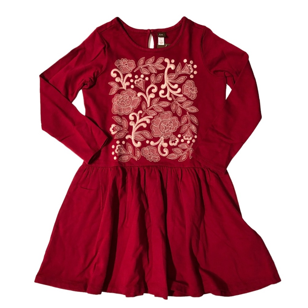 NWT Tea Collection 8 embroidered dress heavyweight